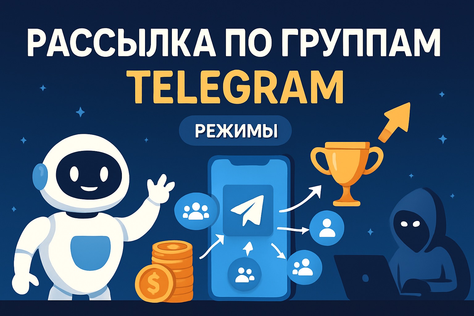 Рассылка по группам Telegram: режимы распределения